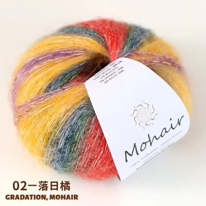 25g Gradient Silk Mohair Small Cloud Yarn