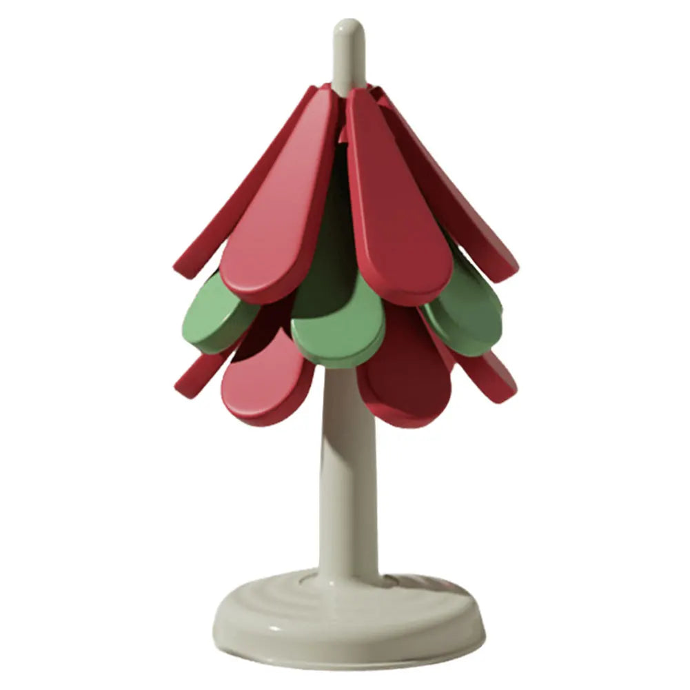 1/3Pcs Tree Shaped Trivet Stackable Christmas Themed Multi-Function Coaster