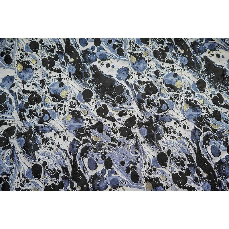 Wouters Blue Black Abstract Yarn Dyed Jacquard Fabric