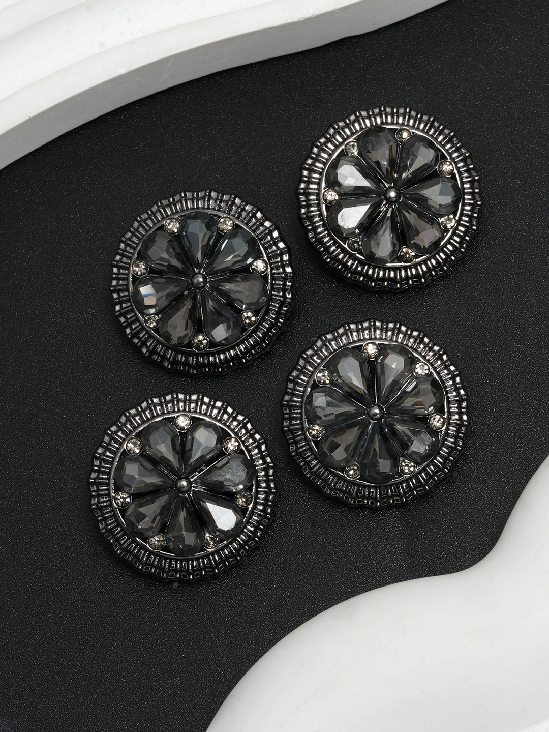 4 PC / Heim Rhinestone Buttons