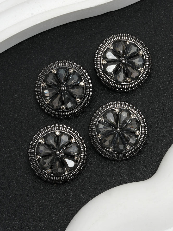 4 PC / Heim Rhinestone Buttons
