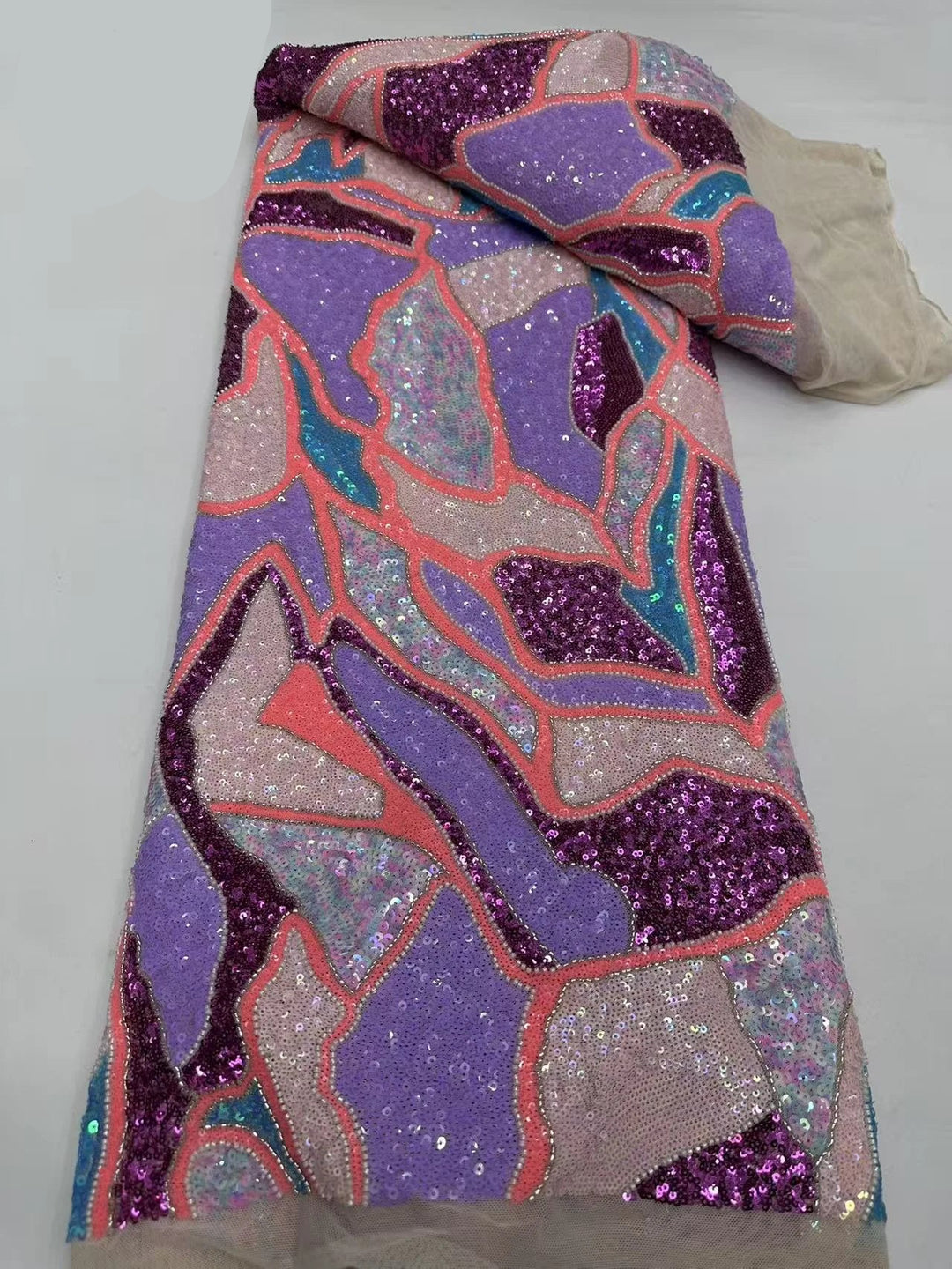 5 YARDS / 10 COLORS / Opulenza Beaded Embroidery Bridal Mesh Lace Fabric