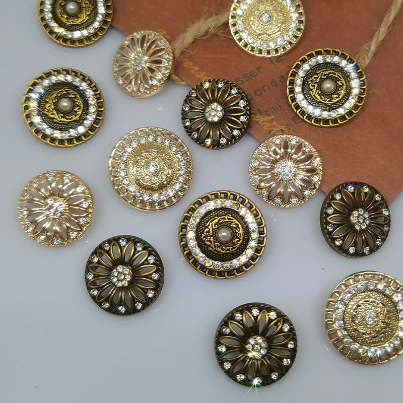 6 PC / Wyatt Rhinestone Buttons