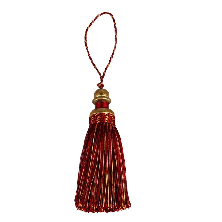 1 PC / Gold Trim Key Tassel