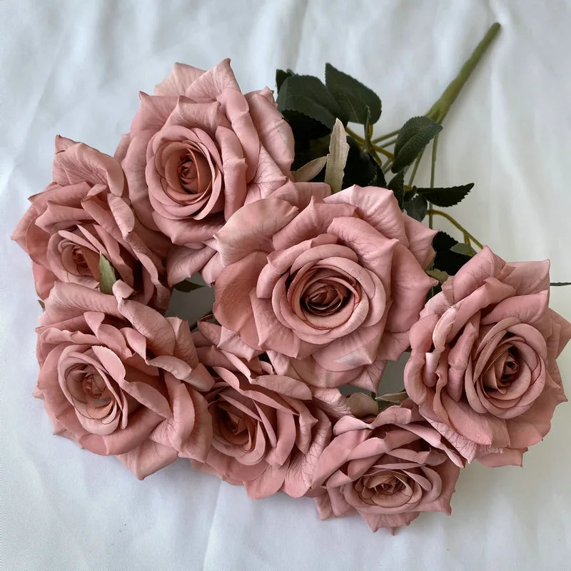 Faux Diamond Rose Flower