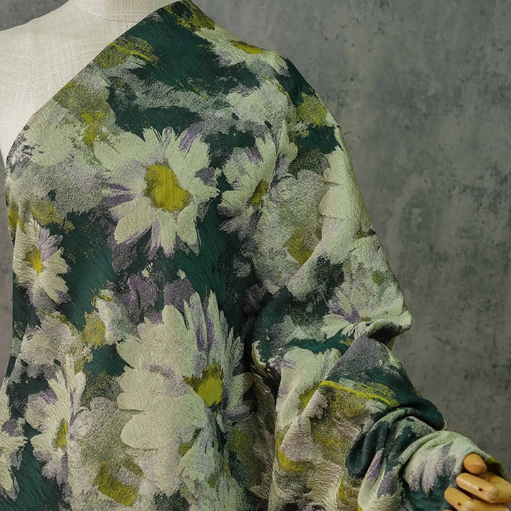 Findel Oil Painting Style Flower Yarn Dyed Jacquard Fabric