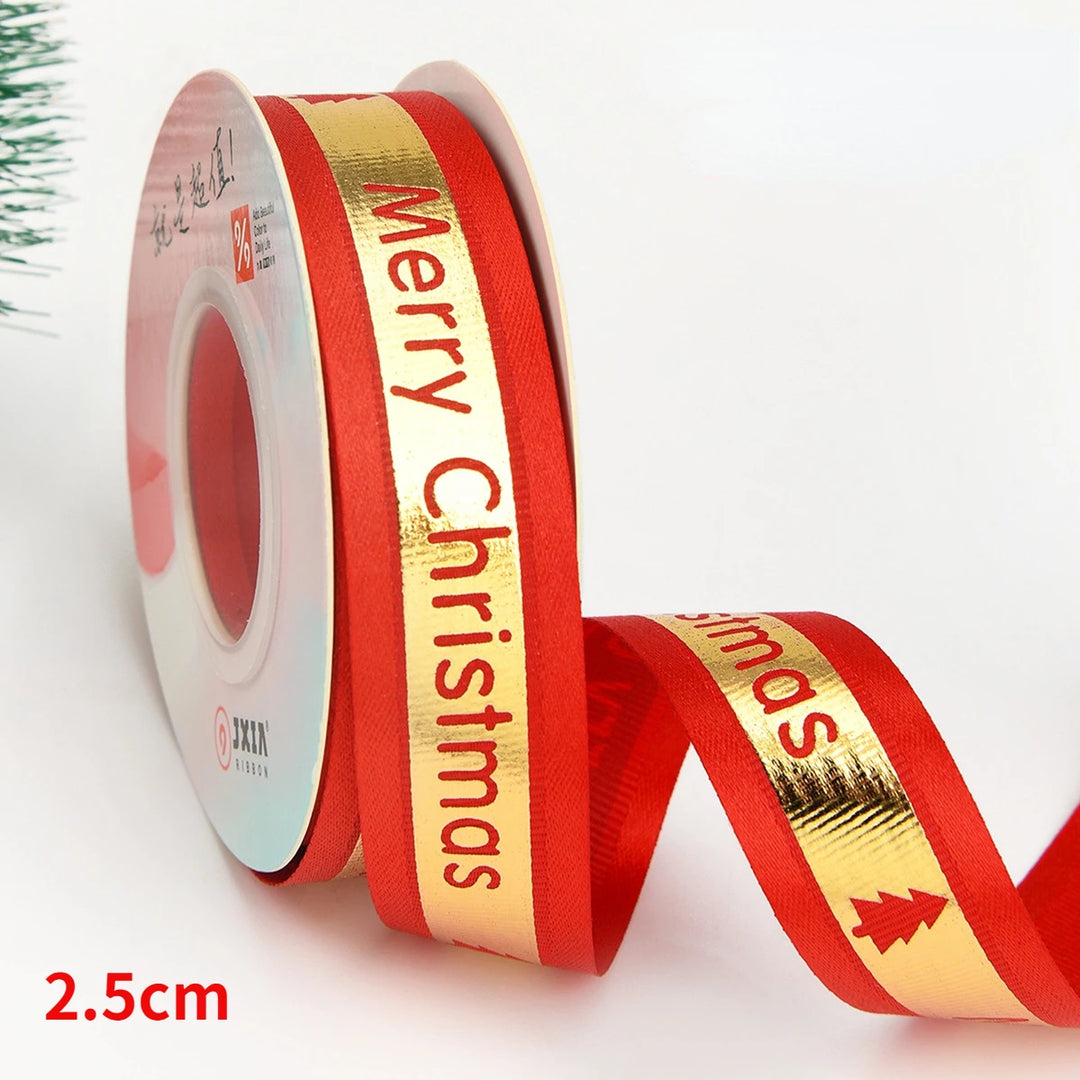 5 Yards / Polyester Printed Christmas Decoration Ribbon