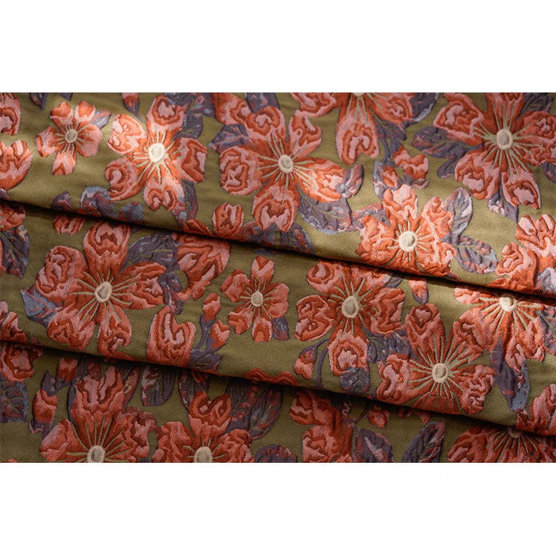 Mosimomo Embossed Flowers Yarn Dyed Jacquard Fabric