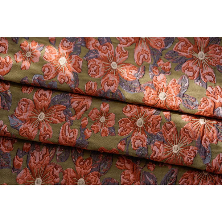 Mosimomo Embossed Flowers Yarn Dyed Jacquard Fabric