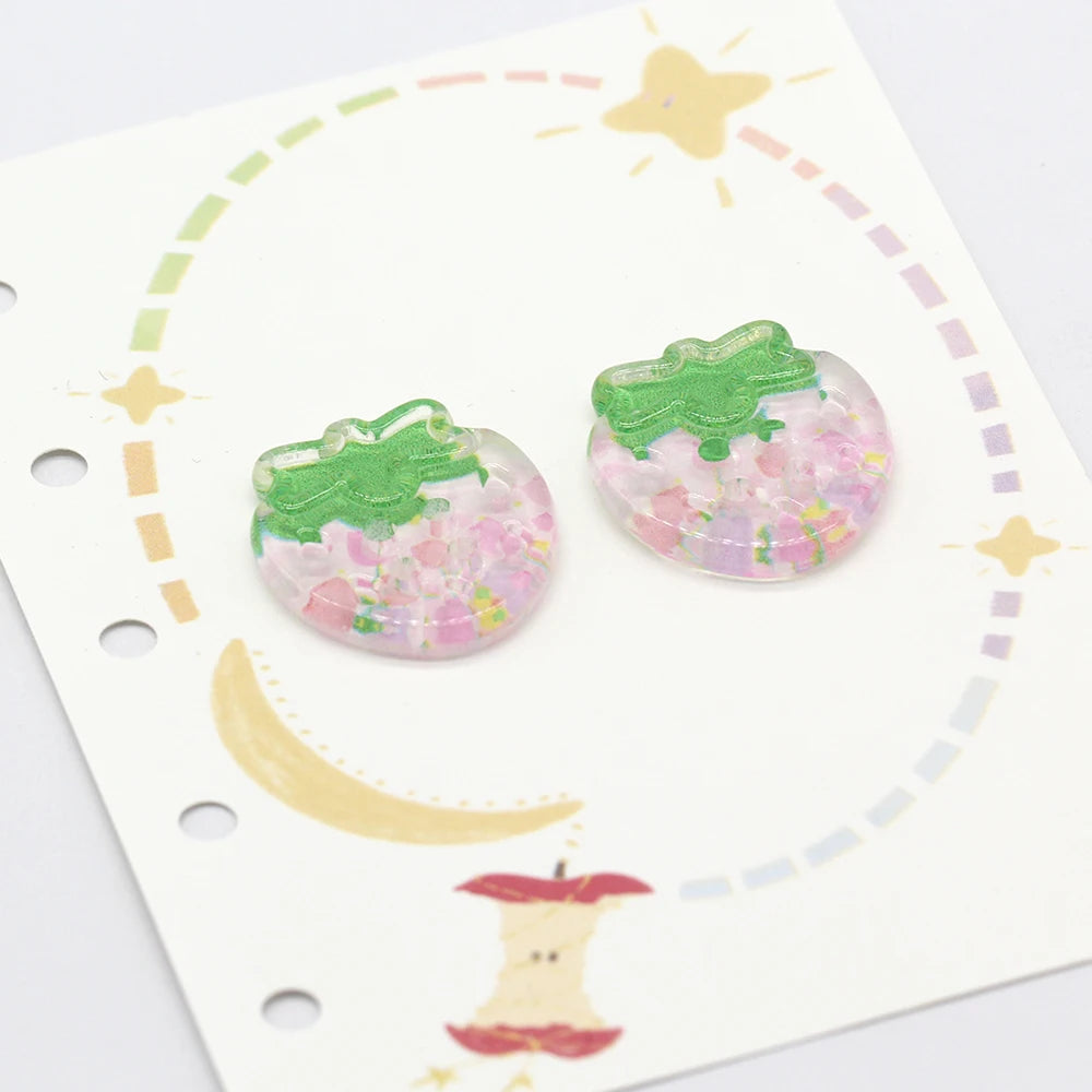 Strawberry 24mm Cute Plastic Button - 10 PC