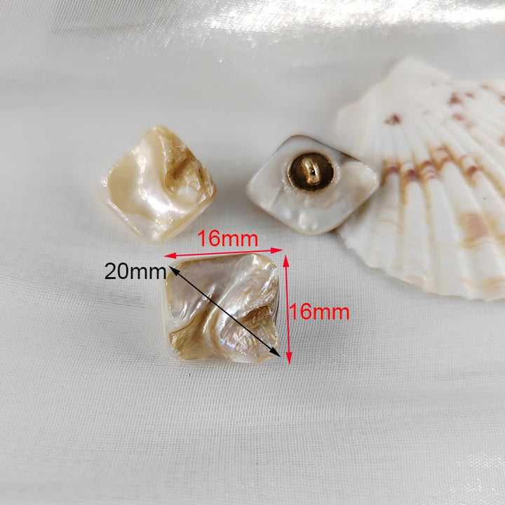 Moex 16MM Irregular Shape Resin Button - 10 PC