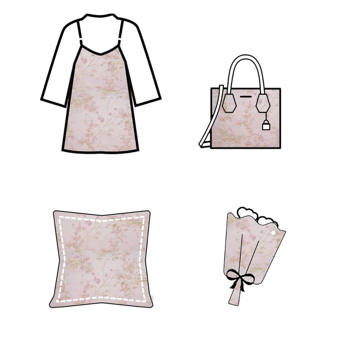 Jan Pink Gold 3D Jacquard Fabric