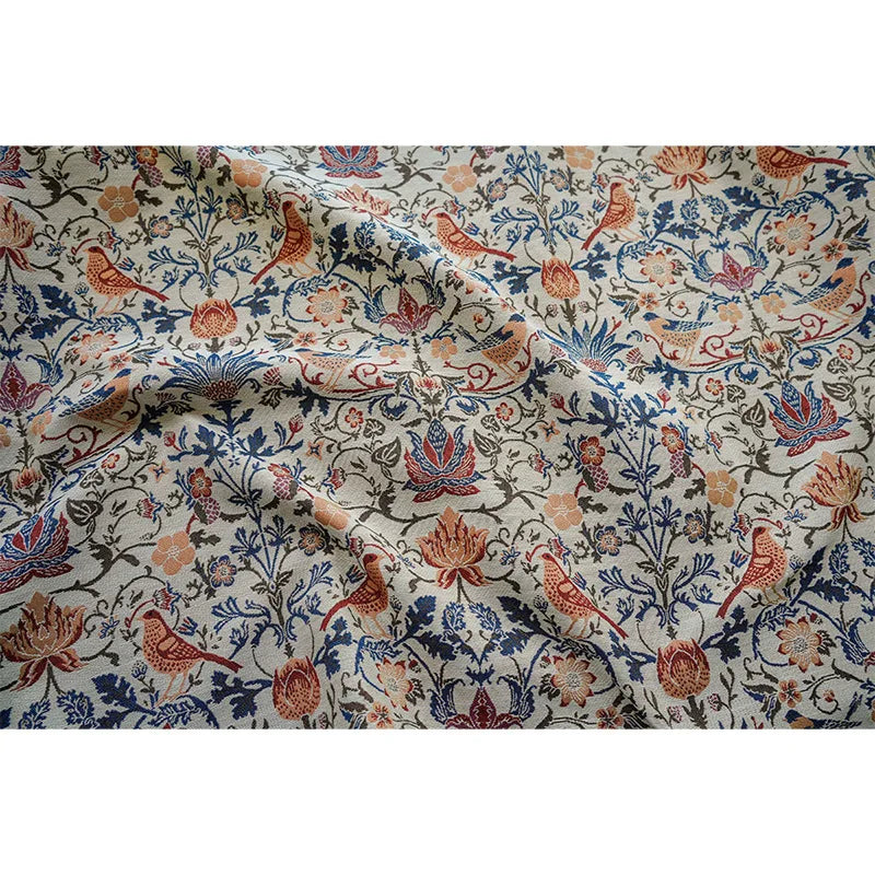 Henritte Flowers and Birds Yarn Dyed Jacquard Fabric