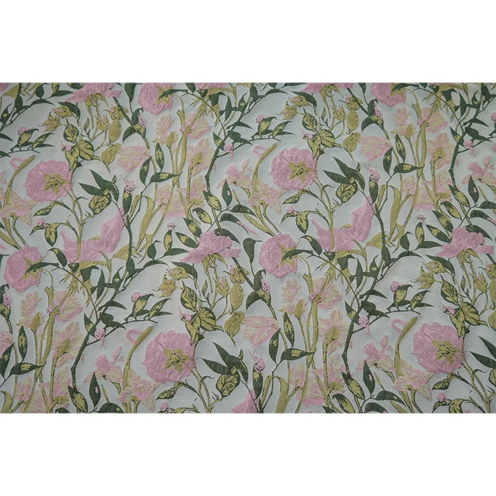 Demure Floral Yarn Dyed Jacquard Fabric