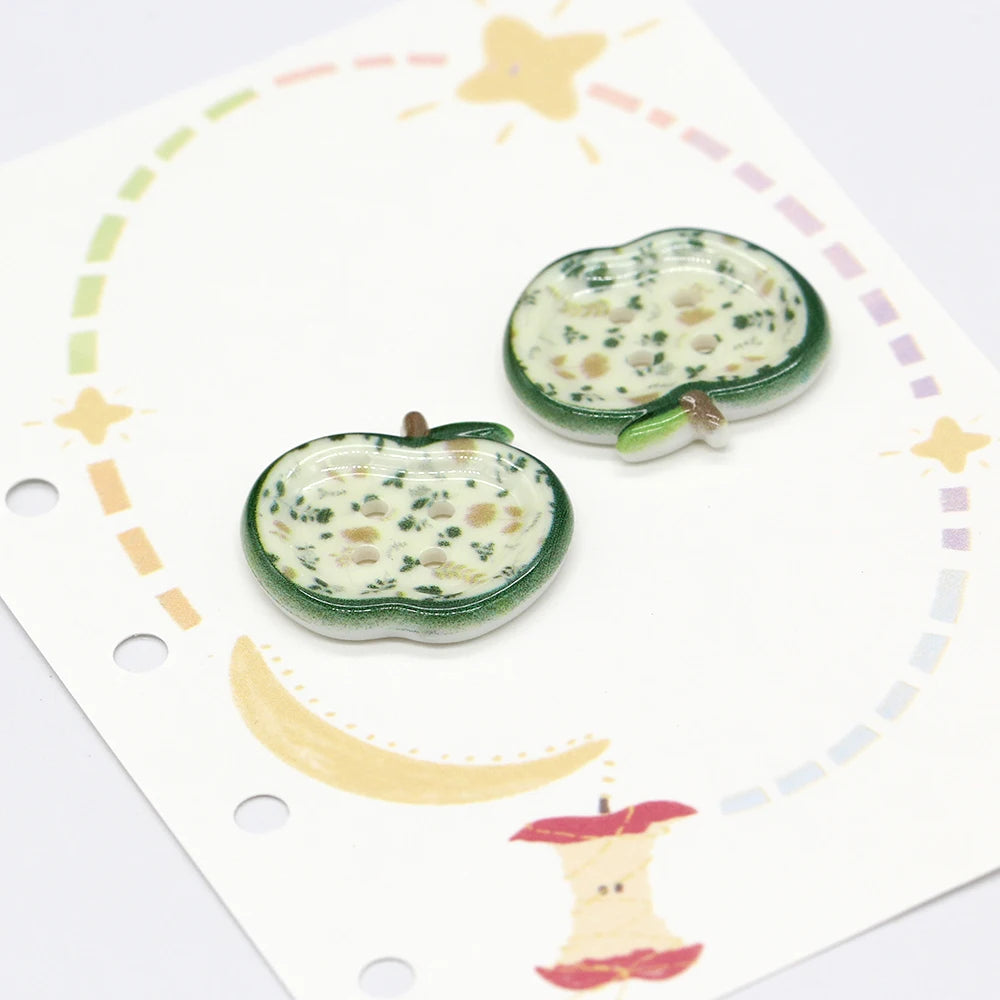 Totson 25mm Cute Fruit Shape Plastic Button - 10 PC