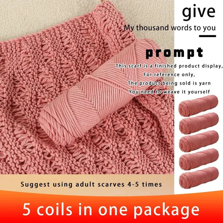 5 PC / Valentine's Milk Cotton Yarn