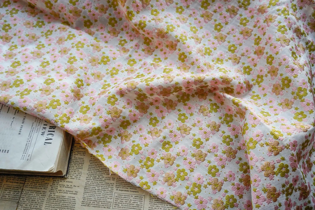 Ansari Small Flower Yarn Dyed Jacquard Fabric