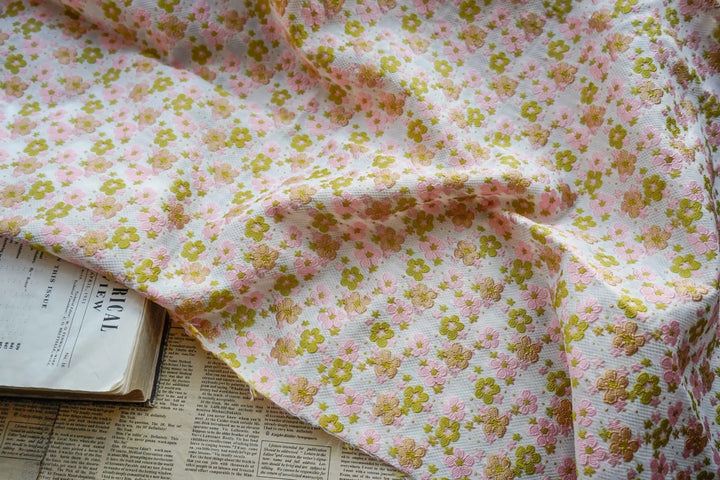 Ansari Small Flower Yarn Dyed Jacquard Fabric