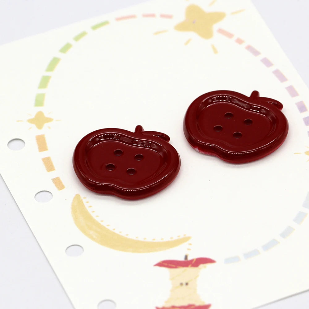 Totson 25mm Cute Fruit Shape Plastic Button - 10 PC