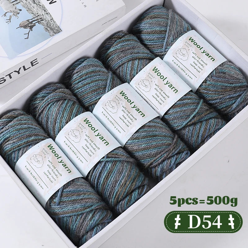 500g Gradient Color Rainbow Yarn