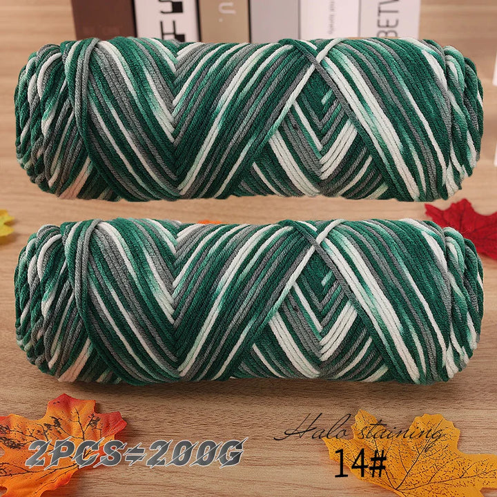 2 PC / Multicolor Acrylic Sweater Yarn