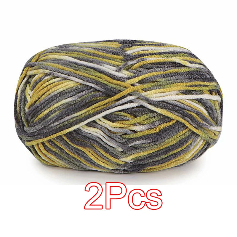 2PC / Tie-dye Crochet Yarn