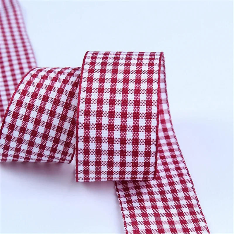 5 Yard / Polyester Plaid Decorative Ribbon Tape