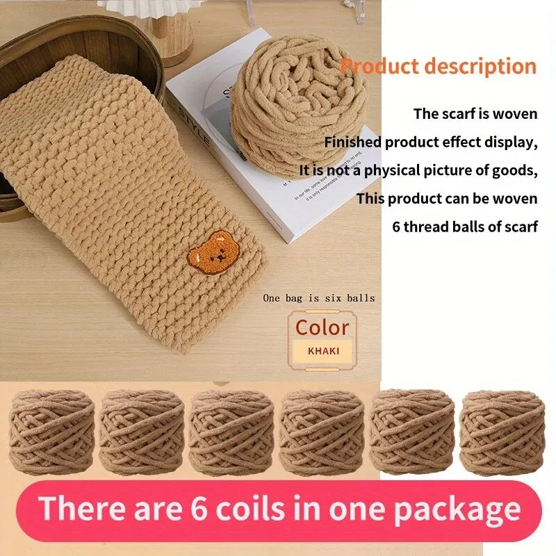 6 PC / Thread Thick Yarn Ball Set