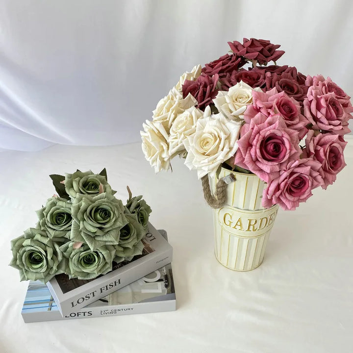 Faux Diamond Rose Flower