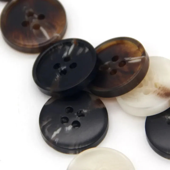 Manein 15/20mm Retro Men Suit Horn Resin Button - 20 PC