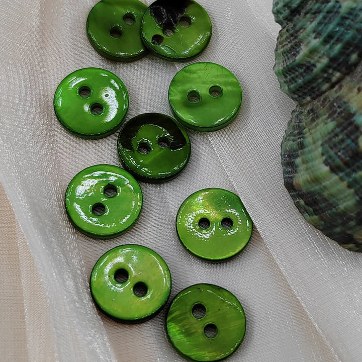 Koers 10MM Colorful Resin Shell Button - 10 PC