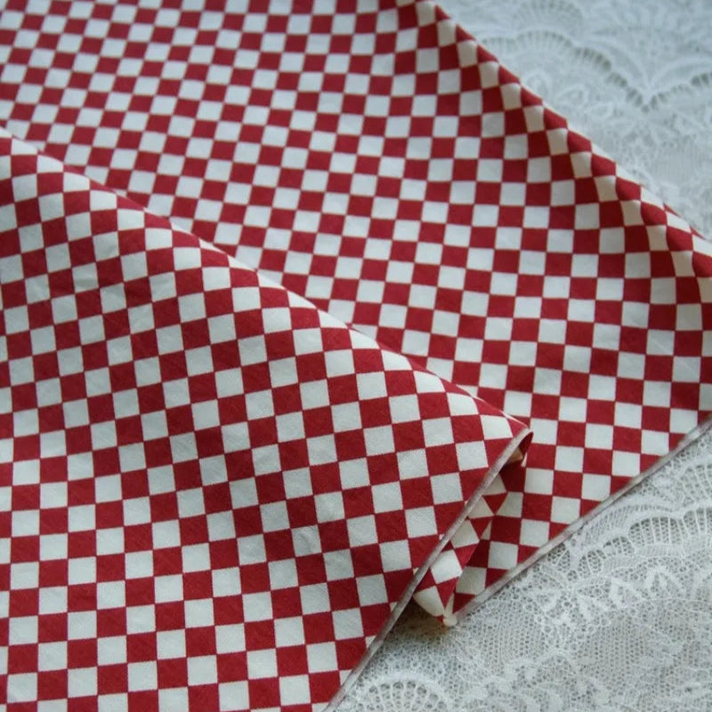 6 Colors / Saim Gingham Cotton Linen Fabric