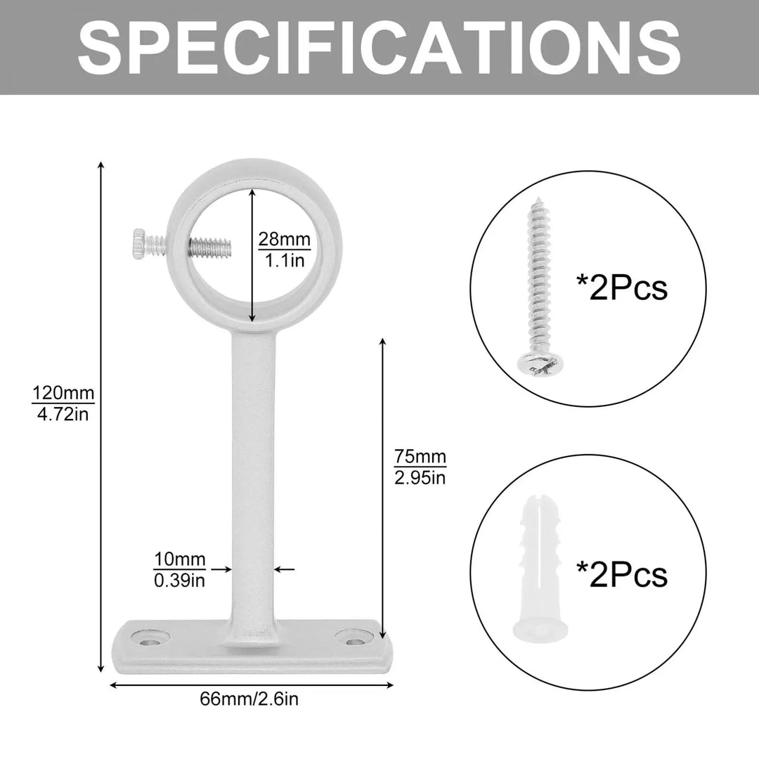 28mm / 1 Inch Heavy Duty Metal Support Bracket