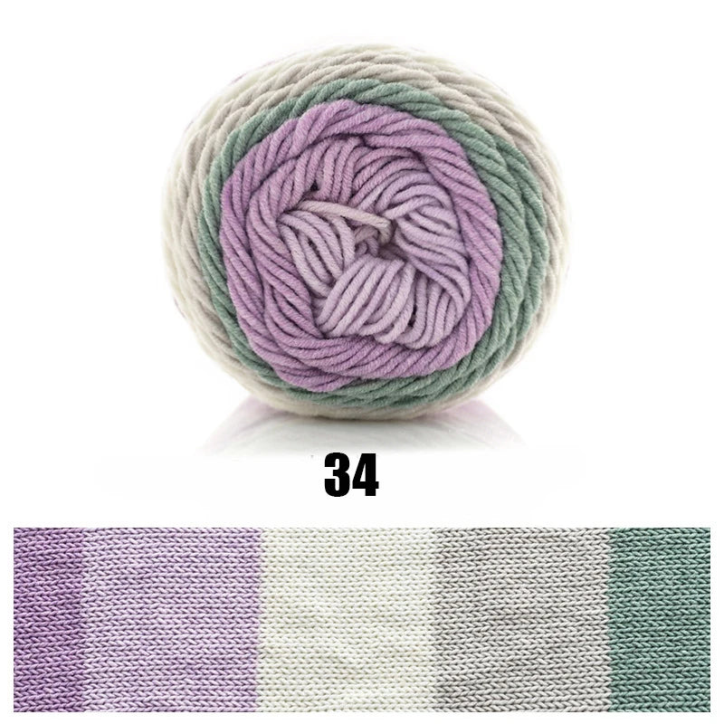 100g Ball Rainbow Cotton Yarn