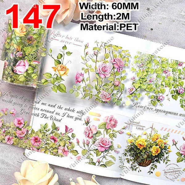 2 Meter / Flower PET Washi Tape