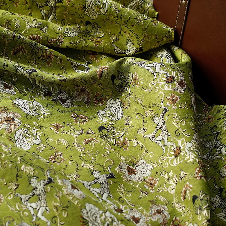 Oris Rose Flower Yarn Dyed Jacquard Fabric