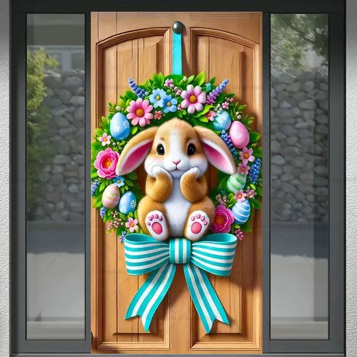 Spring Happy Easter Door Wreath