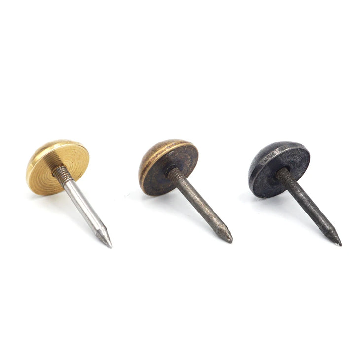 Round Dome Solid Brass Upholstery Nails