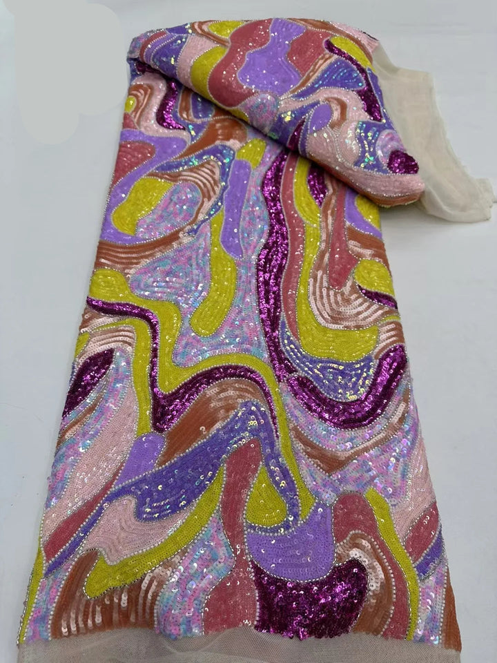 5 YARDS / 10 COLORS / Opulenza Beaded Embroidery Bridal Mesh Lace Fabric