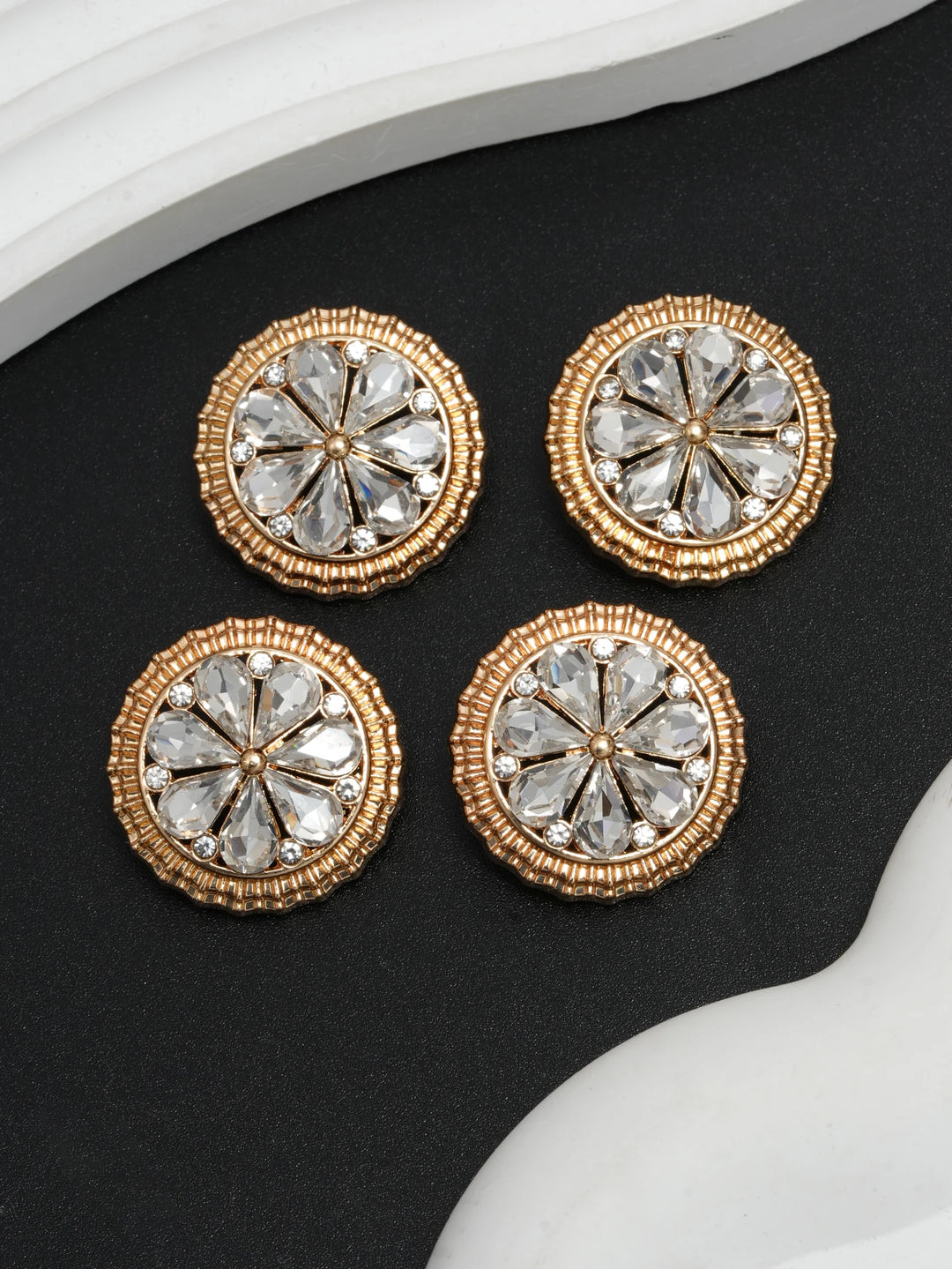 4 PC / Heim Rhinestone Buttons
