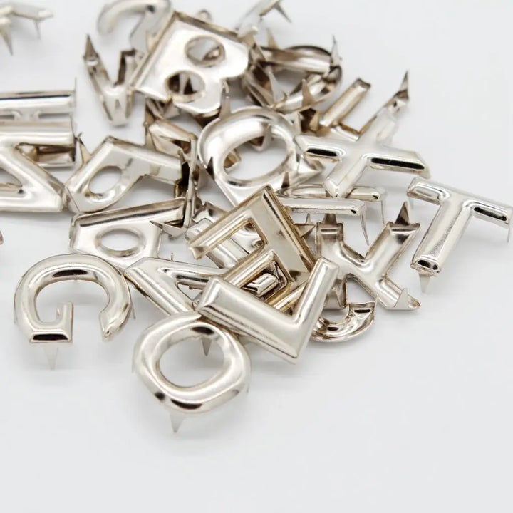 26Pcs English Letters A-Z Claw Nails Punk Rivets Stud Shoes Bags Accessories