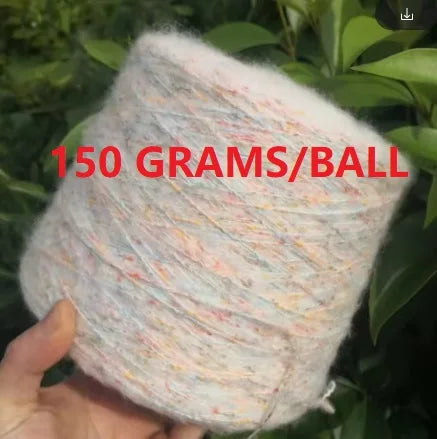 250g Ball Rainbow Faux Mohair Yarn