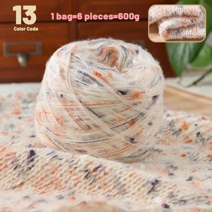 600g Colorful Dot Rainbow Soft Yarn