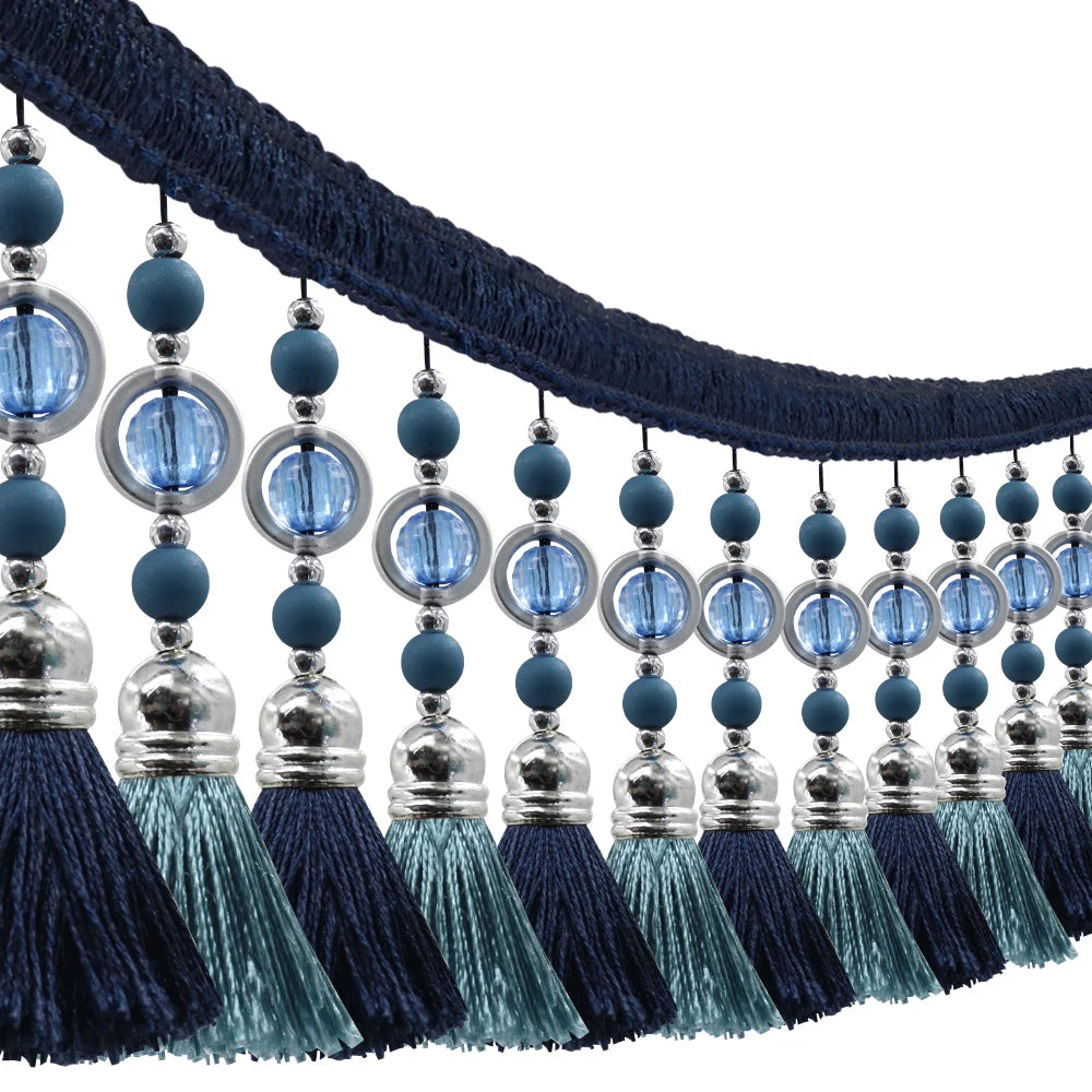 3 YD / Bravelle Tassel Beaded Fringe Trim