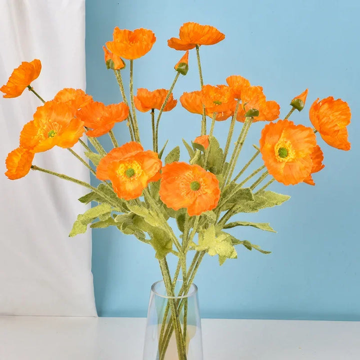 Orange Poppies Faux Flower
