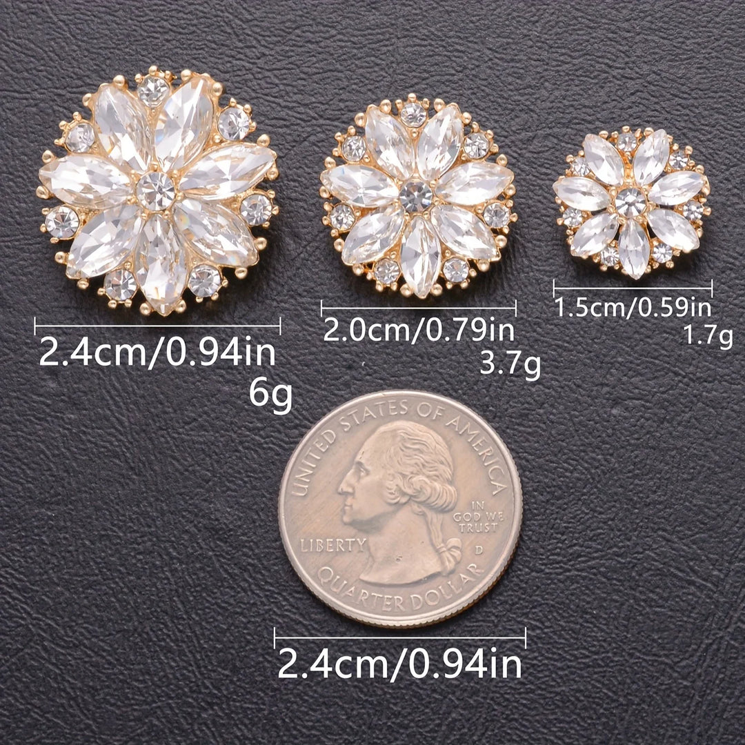 5 PC / Shumila Rhinestone Buttons