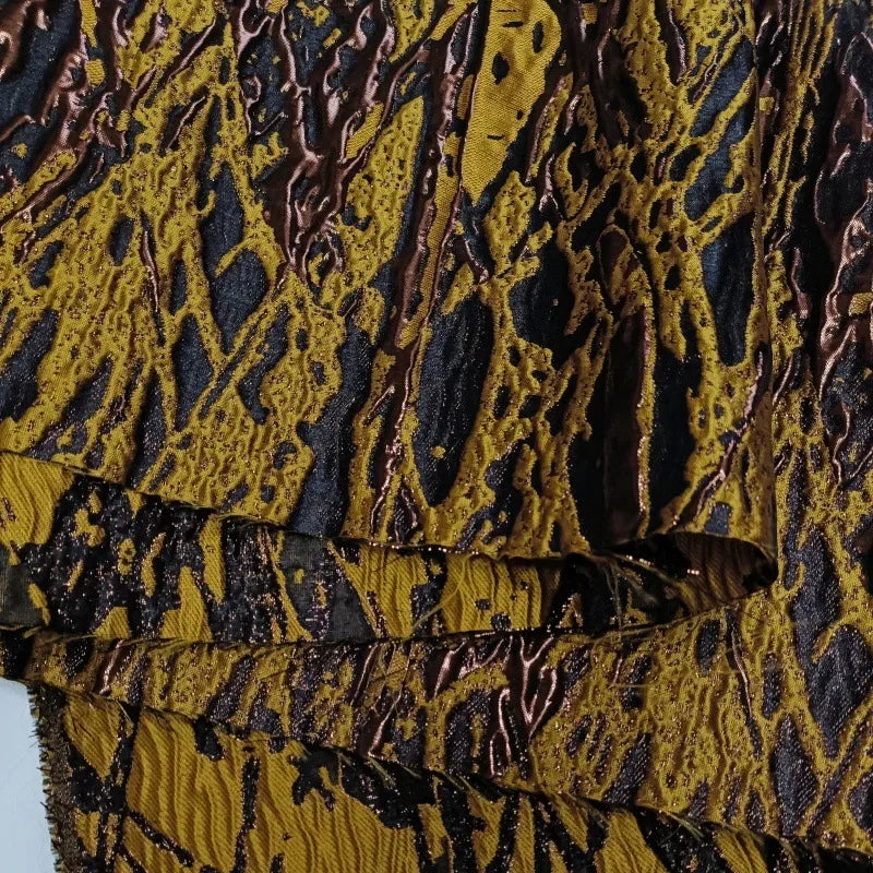 Monique Soft Sheen 3D Abstract Satin Jacquard Fabric