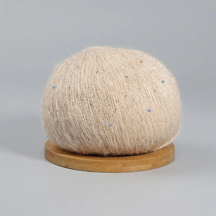 50g Lace  Mohair Yarn with Sequins