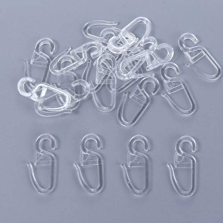 20 PC / Plastic Drapery Curtain Hooks