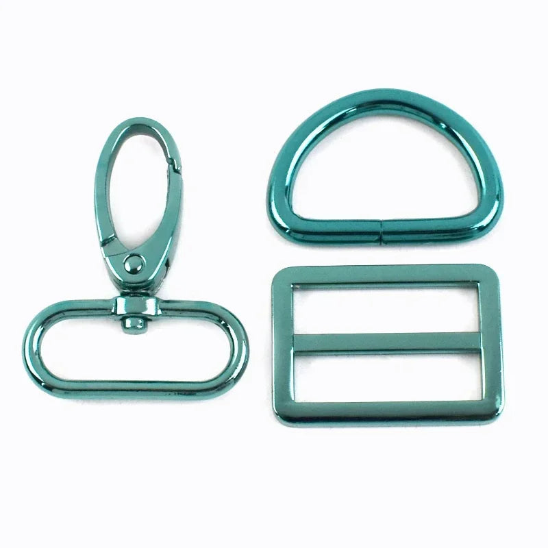 2 SET / 20-38mm Metal Buckles D Ring Lobster Buckle Set